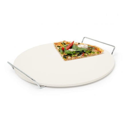 Runder Pizzastein mit Halterung