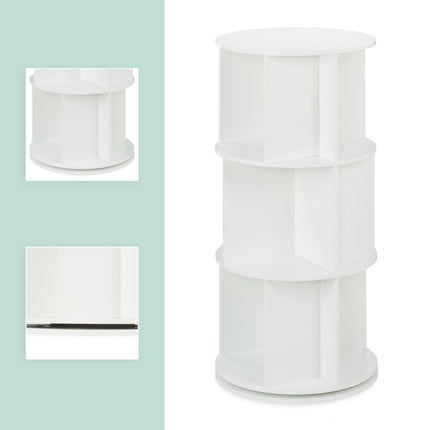 Round rotatable bookshelf