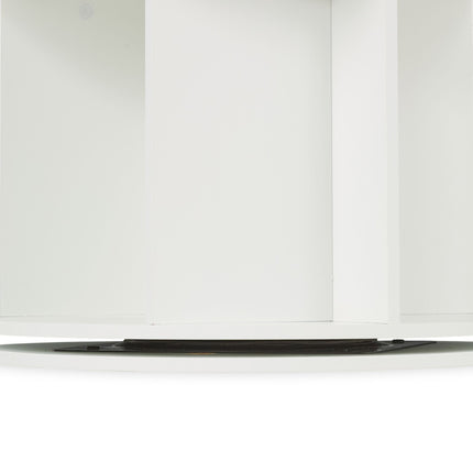 Round rotatable bookshelf
