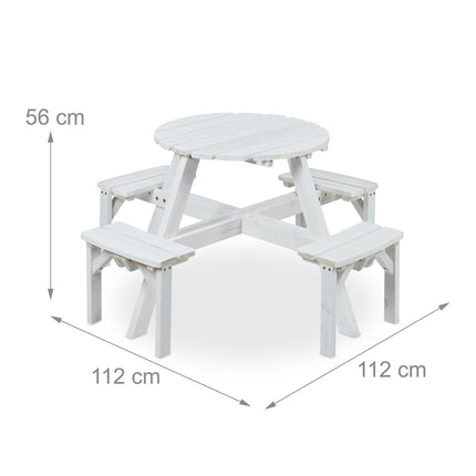 Coin salon rond pour enfants en bois avec parasol