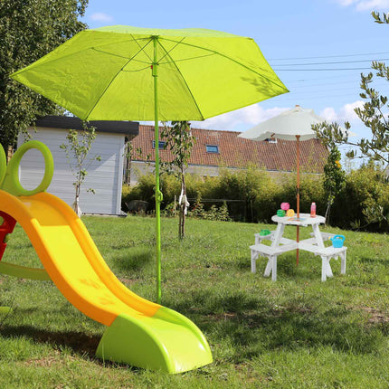 Coin salon rond pour enfants en bois avec parasol