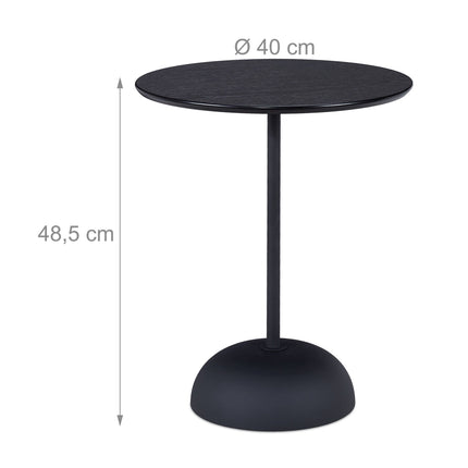 Round side table in black