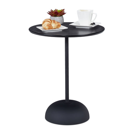 Round side table in black