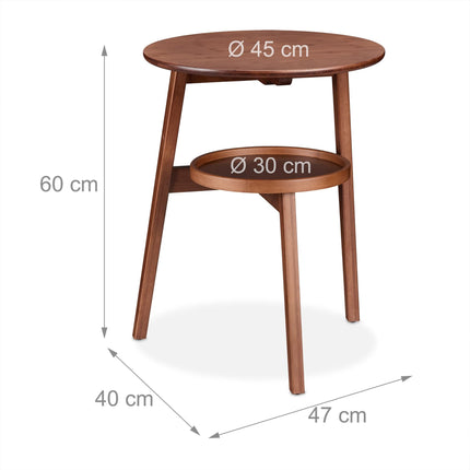 Table d'appoint ronde à 2 niveaux