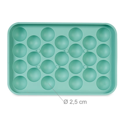Kulatá silikonová forma na led, sada 4 ks
