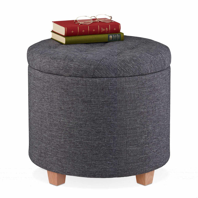 Runder Hocker mit Stauraum