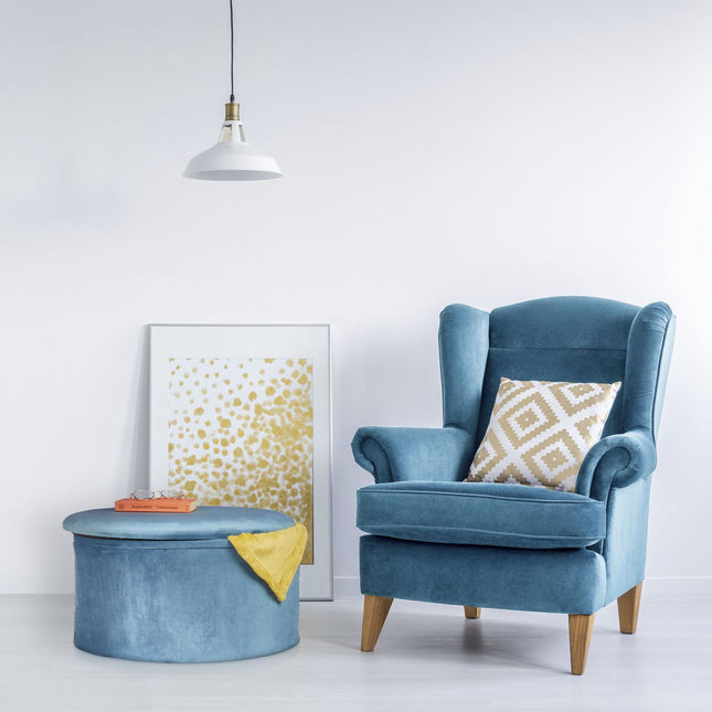 Runder Hocker mit Stauraum