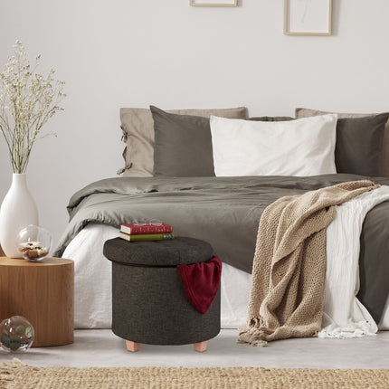 Round stool with storage space
