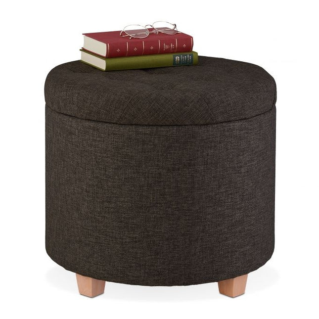 Runder Hocker mit Stauraum
