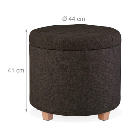 Round stool with storage space