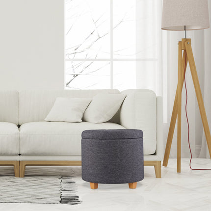 Round stool with storage space