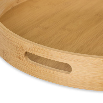 Round tray in bamboo