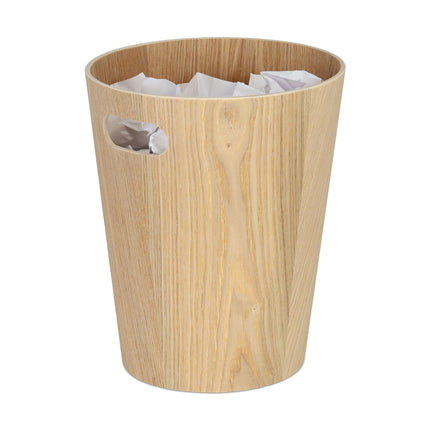 Corbeille à papier ronde en bois