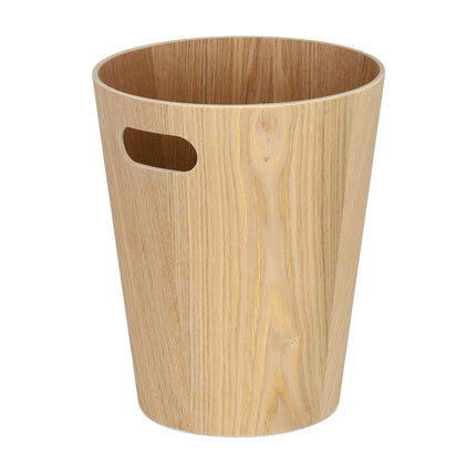 Corbeille à papier ronde en bois