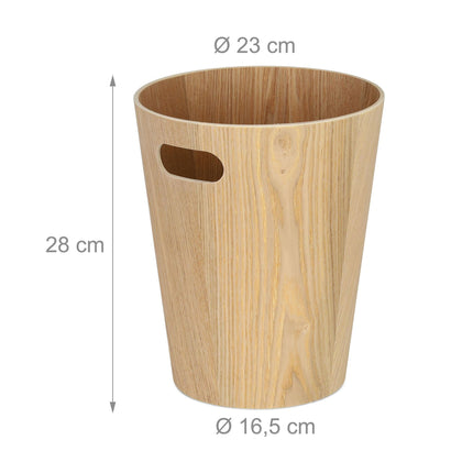 Corbeille à papier ronde en bois