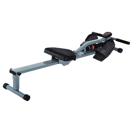 Rowing machine Exercise bike with LCD, Steel frame, Grey