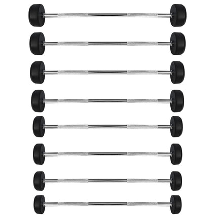 Gummierte Langhantel, 40 kg, Robuster Griff