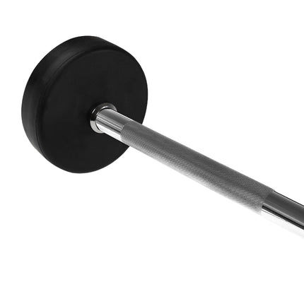 Gummierte Langhantel, 40 kg, Robuster Griff
