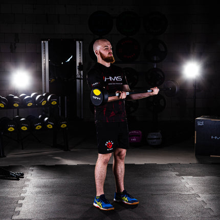 Gummierte Langhantel, 40 kg, Robuster Griff
