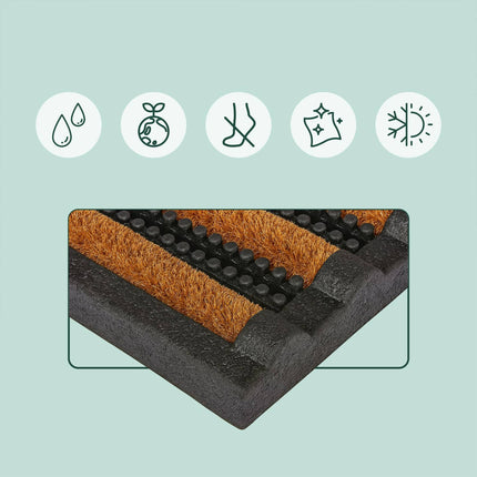 Gummifußmatte 60x40 mit Kokosborsten