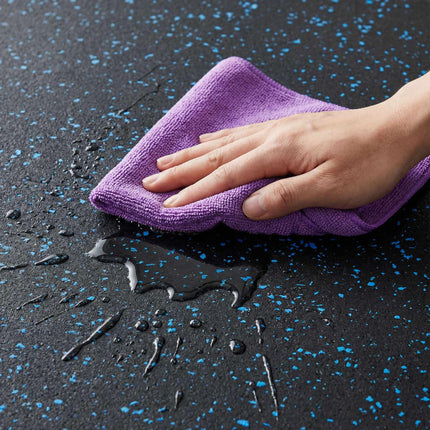 Rubber Gym Floor Tile 1x1 m, 15 mm, Black-Blue