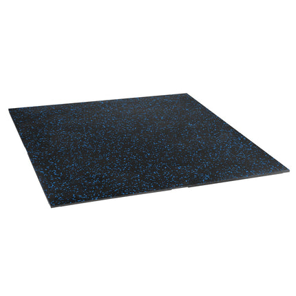 Rubber Gym Floor Tile 1x1 m, 15 mm, Black-Blue