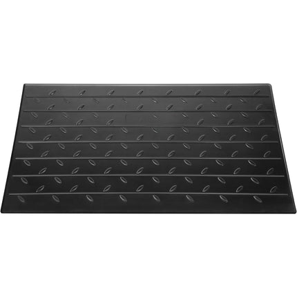 Rubber Threshold Ramp, 4 Inch Rise, 3-Channel Cable Cover