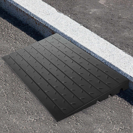 Rubber Threshold Ramp 6.5 cm Rise, 3-Channel, 1000 kg