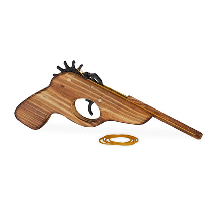 Gummibandpistole aus Holz