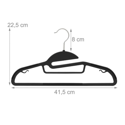 Rubberised Clothes Hangers Set – Non-Slip, Space-Saving