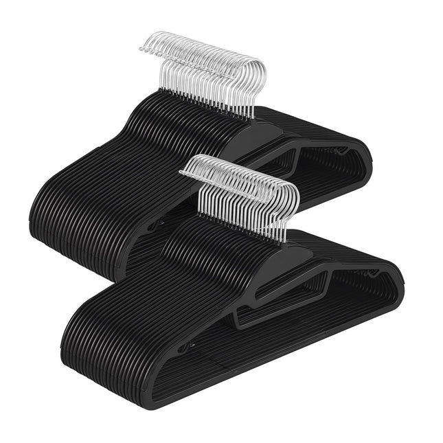 Rubberised Clothes Hangers Set – Non-Slip, Space-Saving