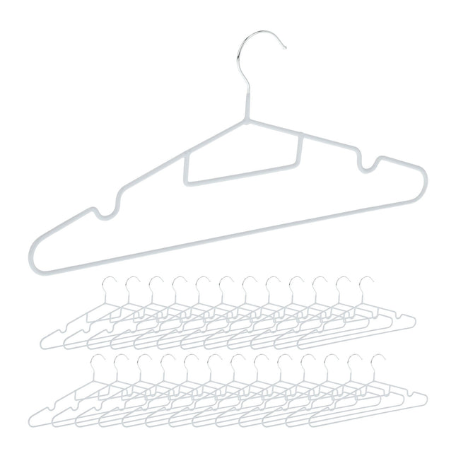 Rubberized coat hangers in a set of 24
