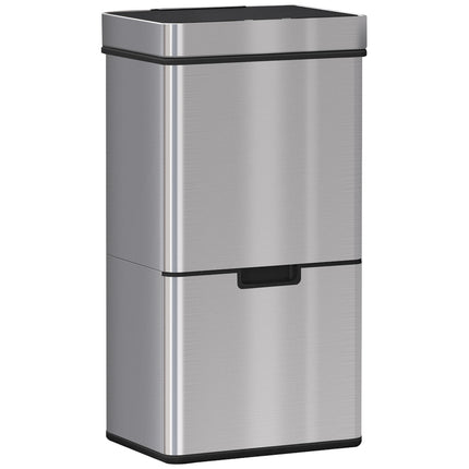 72L Sensor-Mülleimer aus Edelstahl, 3-fach unterteilt