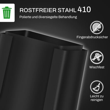 Stainless steel 50L double pedal container with inner container
