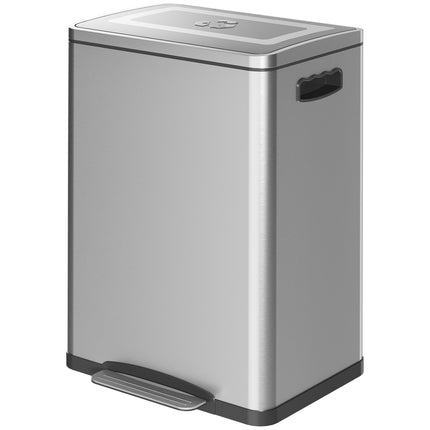 Edelstahl-Mülleimer 40L - Doppelte Soft-Close-Fächer