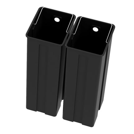 Edelstahl-Mülleimer 40L - Doppelte Soft-Close-Fächer