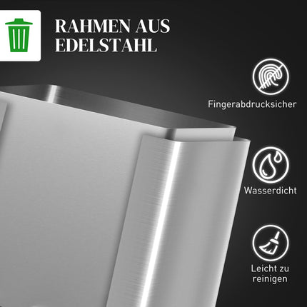 Edelstahl-Mülleimer 40L - Doppelte Soft-Close-Fächer