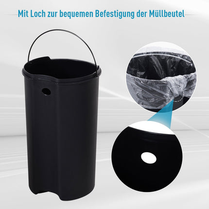 12L Pedal container in stainless steel, Soft Close, Inner container