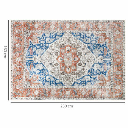 Kurzflor-Teppich aus Polyester, 230x160 cm - Wohn- und Schlafzimmer