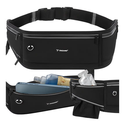 Lauf-Gürteltasche, Schwarz, Passend für Telefone bis zu 7 Zoll