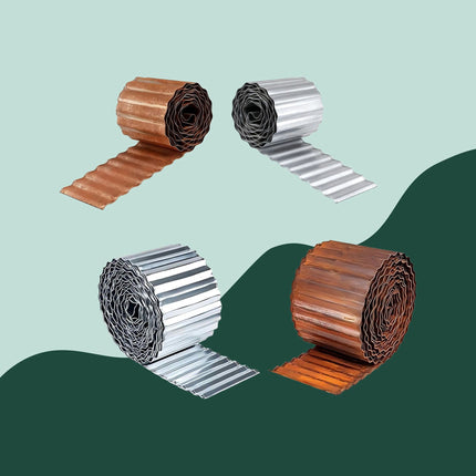 Rust Finish Metal Garden Bed Edging – Weed Barrier
