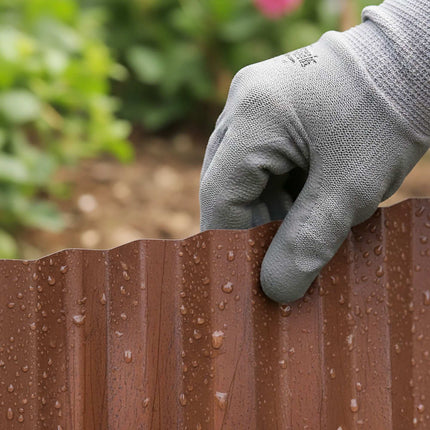 Rust Finish Metal Garden Bed Edging – Weed Barrier