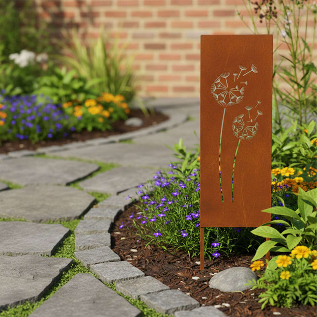 Rost-Patina Deko-Gartenstecker – Witterungsbeständiges Ornament