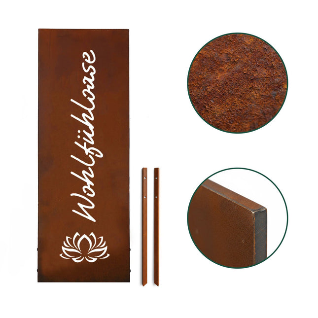 Rost-Patina Deko-Gartenstecker – Witterungsbeständiges Ornament