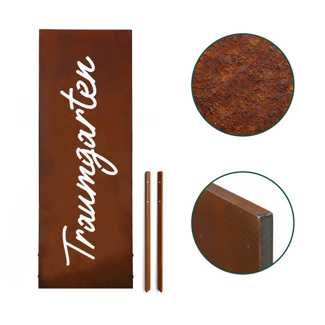 Tuinsteker met roestpatina - Decoratief buitenornament