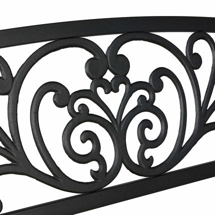 Banc de jardin rustique en métal et bois