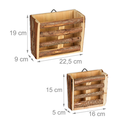 Rustic hay hedge set of 2