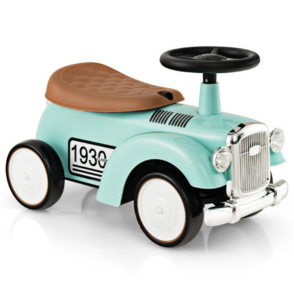 Rutcshauto Rutscherfahrzeug mit Stauraum &amp; Kippschutz Kinderfahrzeug mit Lenkrad 58 x 27 x 34 cm Grün
