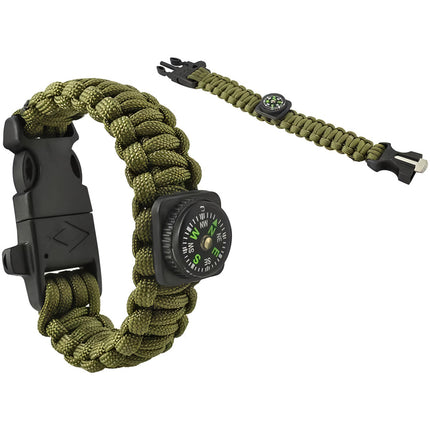 SURVIVAL Armband mit Zubehör - grün