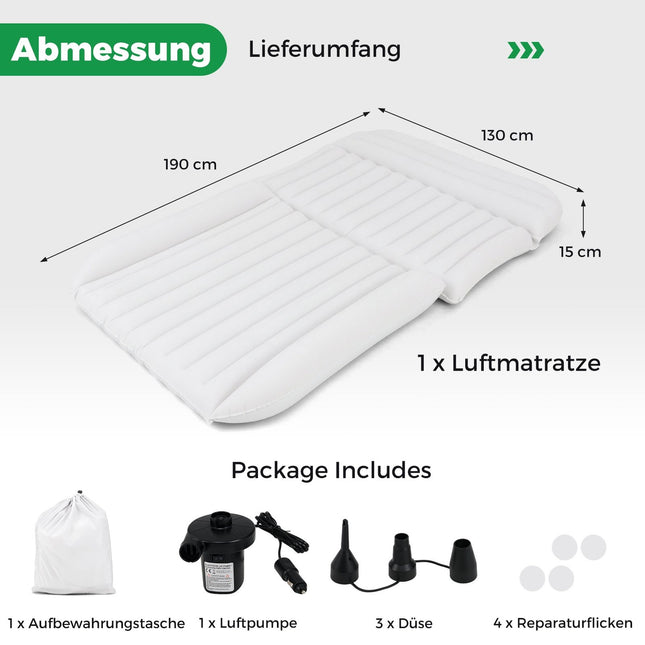 SUV Luftmatratze 190x130 cm, aufblasbares Bett mit Pumpe